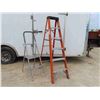 Image 1 : 6ft Fiberglass Step Ladder , Aluminum 2 Step Step Stool with Paint Tray