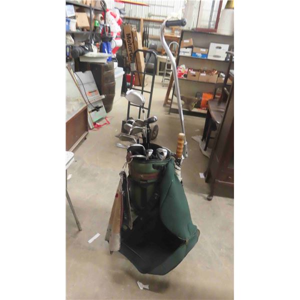 12 Left Handed Golf Clubs with Bag Cart 
