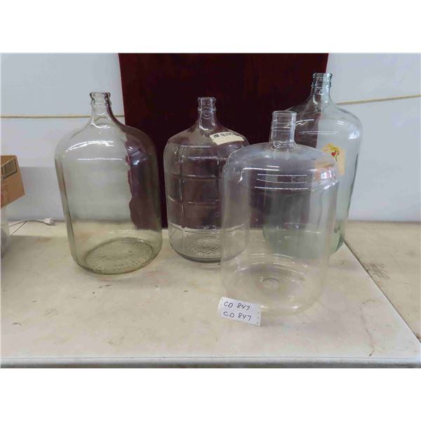 4 Carboys (3) Glass (1) Plastic