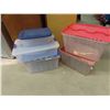 Image 1 : 5 Storage Tubs All with Lids
