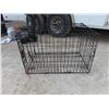 Image 6 : 2 Animal Cages : 32 1/2'' x 22'' x 32 1/2'' H with Wheels  ,  21'' x 30'' x 19'' H