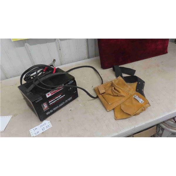 Motomaster Battery Charger 6V/12V , Carpenters Tool Pouch
