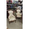 Image 1 : Victorian Lady and Gentleman Parlor Chairs 