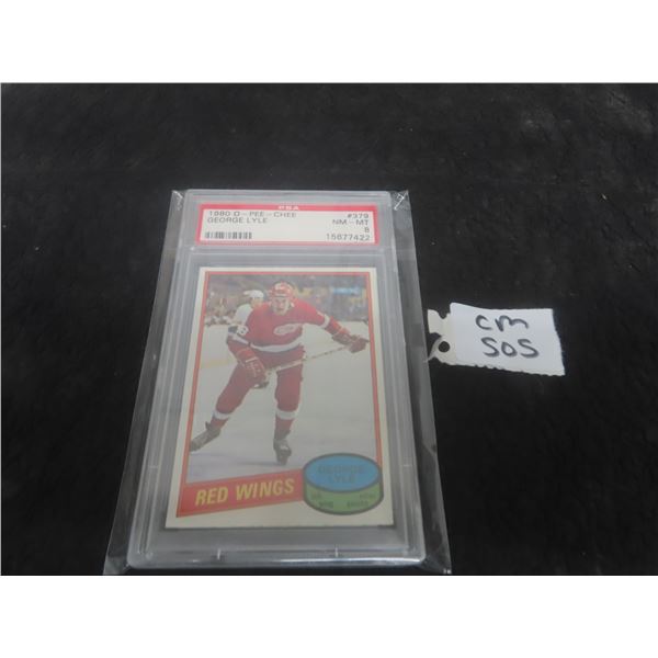 Graded 1980-81 George Lyle Detroit Red Wings Card