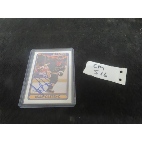 Signed Adam Oates St. Louis Blue Card