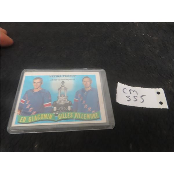 1971-72 Vezina Trophy Winners Card