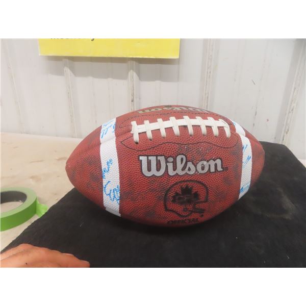 Winnipeg Blue Bombers Team Signed Football NOB