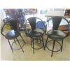 Image 1 : 3 Swivel Black Vinyl Bar Stools