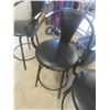 Image 3 : 3 Swivel Black Vinyl Bar Stools