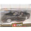 Image 2 : BBURAGO 1998 Corvette Convertible Black Diecast 1/18th Scale