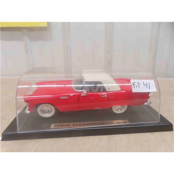 1955 Ford T-Bird 1/18 Scale Die Cast in Display Case