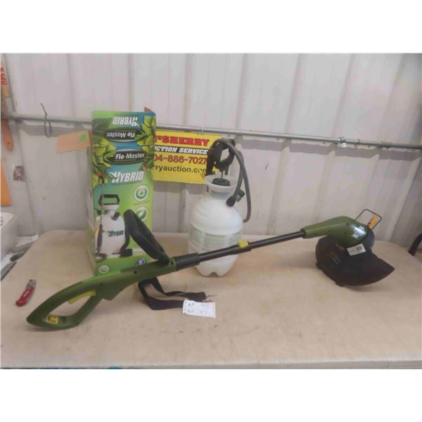 Sunjoe Grass Trimmer Electric Adjustable Handle, Hybrid 2 Gallon 