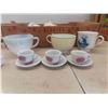 Image 2 : Tea Cups, Saucers, Mostly Mismatched, 2 Gravy Boats, Sugar Bowls