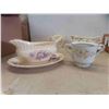 Image 6 : Tea Cups, Saucers, Mostly Mismatched, 2 Gravy Boats, Sugar Bowls