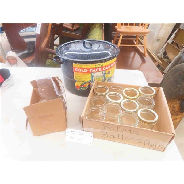 Canning  Jars, Lids, Canning Pot