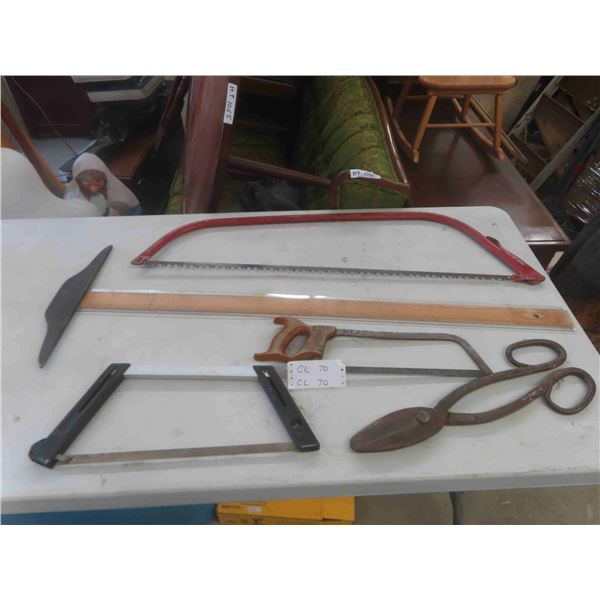 Tin Snips, Hack Saw, Square,+ More