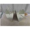 Image 4 : 9 Metal Heart Shaped Wall Pockets & Hangers & 2 Pottery Water