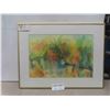 Image 1 : Framed Painting "Autumn Leaves" By Claudette Kuluk 28'' x 21''