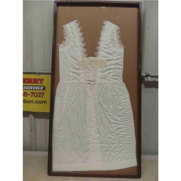 Vintage Framed Apron w/ Lace & Story