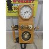 Image 5 : Mantle Clock No Key, Vintage Looking Phone w/Push Buttons & Clock
