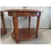 Image 3 : 2 Oak End Tables w/Bottom Shelf