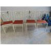Image 1 : 4 Rod Iron Chairs w/ Lightly Padded Seats 