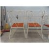 Image 2 : 4 Rod Iron Chairs w/ Lightly Padded Seats 