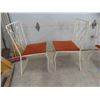 Image 3 : 4 Rod Iron Chairs w/ Lightly Padded Seats 