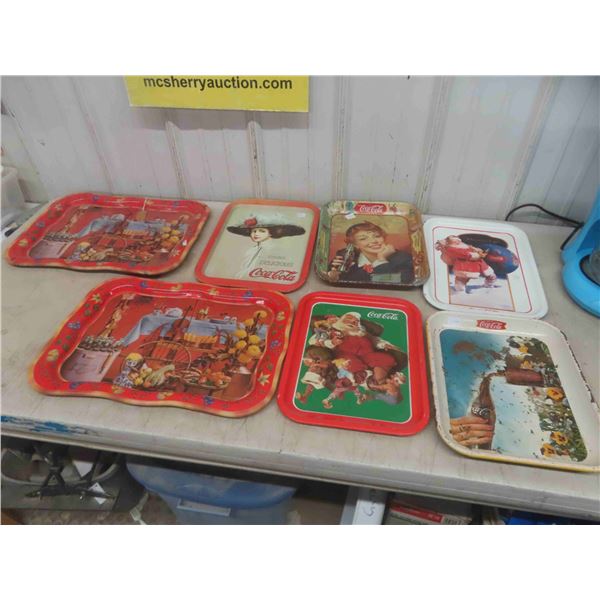 7 Coca - Cola Trays 