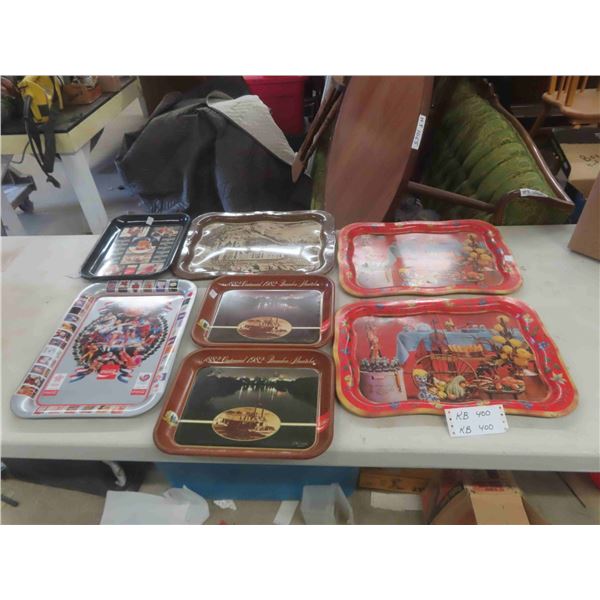 (7) Metal Coca - Cola Trays