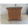 Image 1 : Wicker Side Table w/ Storage 20 1/2'' x 20 1/2'' x 21'' Tall
