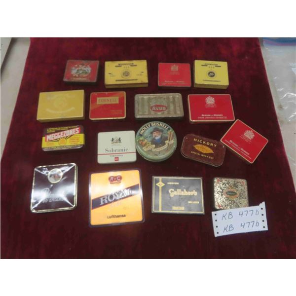 17 Vintage Cigarette, Tobacco Tins 