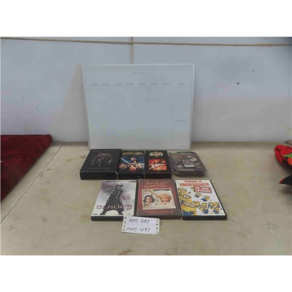 3 DVD's, Boxed Set Game of Thrones, Star Wars VHS, New Photo Key 