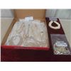 Image 1 : Vintage Pearl Necklaces, Single & Multi Strands , Pearl Sweater