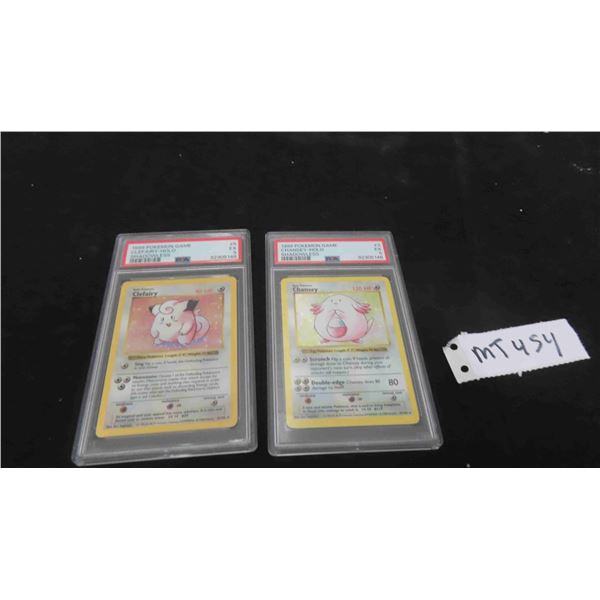 (2) 1999 Pokemon Game:  1 Clefairy- Holo Shadowless, 1 Chansey