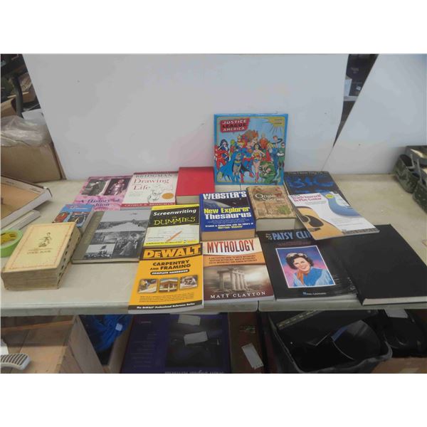 Books: Patsy Cline, Teach Yourself to Play Guitar, Drawing, Age of