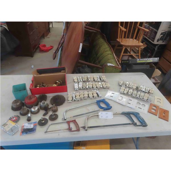 Switches, Face Plates, Hack Saws, Door Knobs, Grinder Wheels, Plus