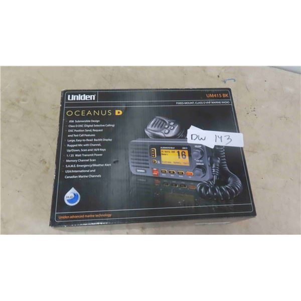 Uniden Oceanus UM415 BK Fixed Mount Marine Radio , Appears New