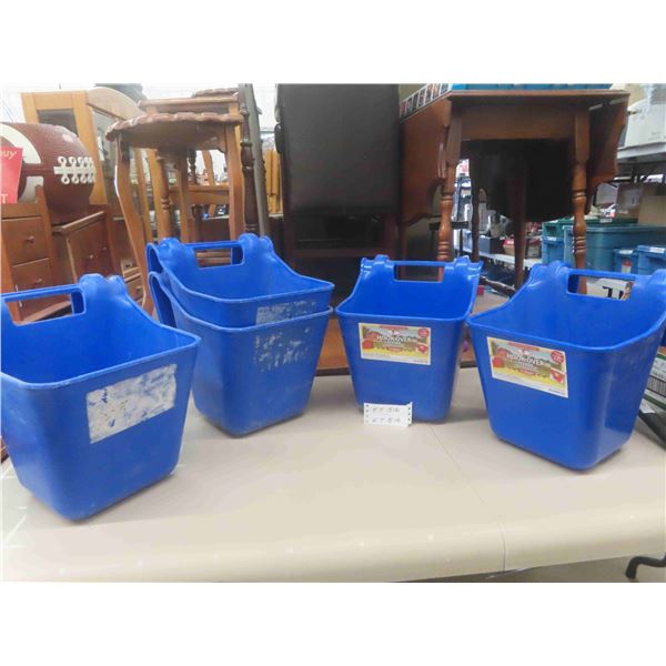 5 Hook Over Feeder Buckets 12 Quart - 2 are Brand New 