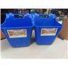 Image 2 : 5 Hook Over Feeder Buckets 12 Quart - 2 are Brand New 
