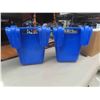 Image 3 : 5 Hook Over Feeder Buckets 12 Quart - 2 are Brand New 