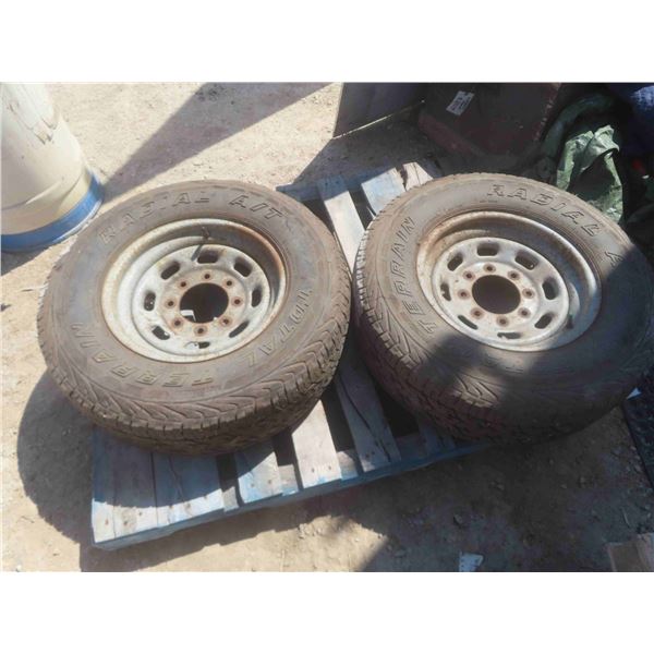 (2) 16'' Tires with Rims LT 245/75 R16