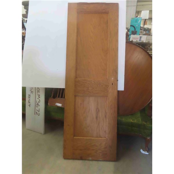 Solid Core Wood Door with Hinges 24'' x 72'' 