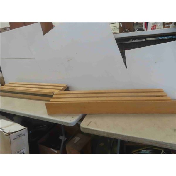 (2) Heavy Duty Latt Style Shelves with Built in Bracket 47 1/2'' x 13''