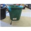Image 8 : Wood Work Bench/Stool with Storage 3 Heated Rubber Pails 
