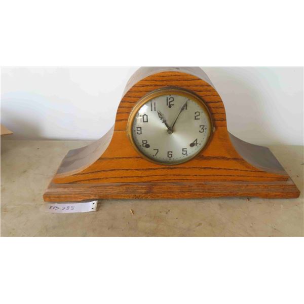 Oak Mantle Clock USA Mfg.