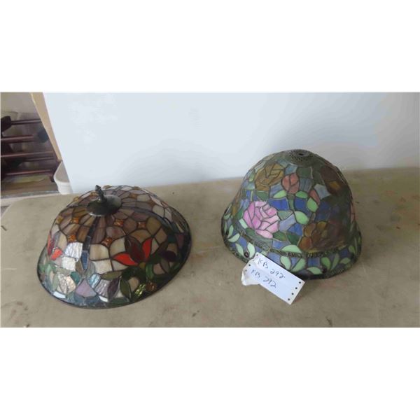 2 Stained Glass Lamp Shades