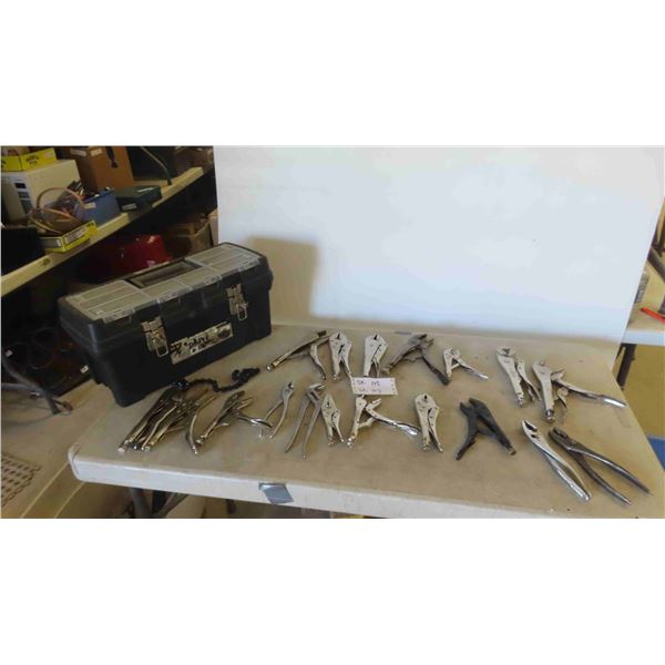 18 Vice Grips , Pliers , Tool Box 