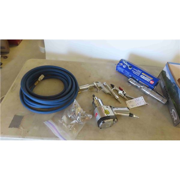 New 1/2'' Air Impact , New 3/8'' Air Ratchet , Blades , Gauges, Hose, Couplings
