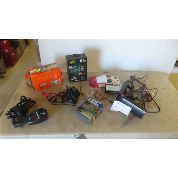 Battery Charger and Maintainer, 2 Piece Foldable Metal Wheel Chock, 